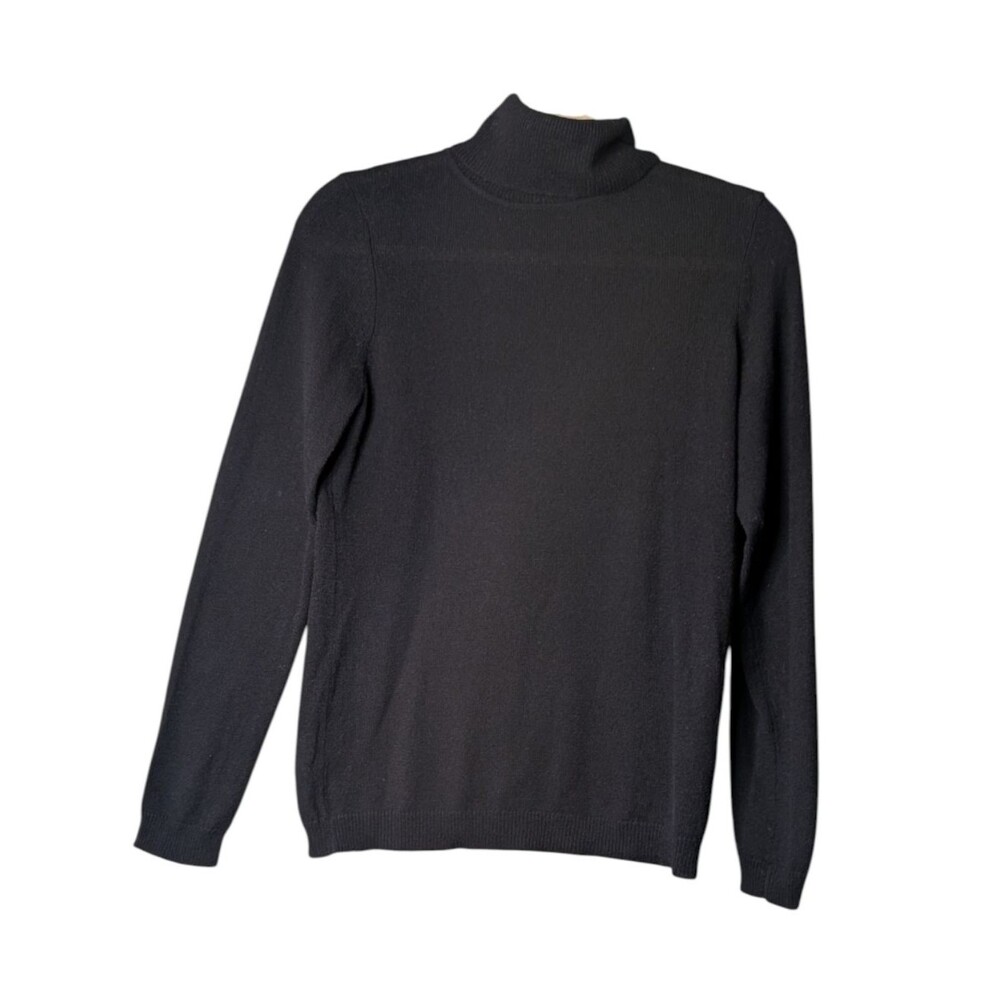 Charter Club Luxury 100% cashmere black classic turtleneck size Small basic Soft